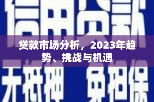 川汇贷款市场分析，2023年趋势、挑战与机遇