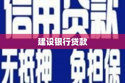 九龙建设银行贷款