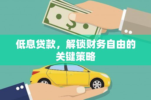 长寿低息贷款，解锁财务自由的关键策略