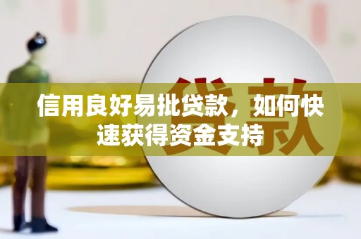苍溪信用良好易批贷款，如何快速获得资金支持