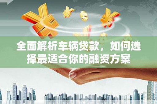 南海全面解析车辆贷款，如何选择最适合你的融资方案