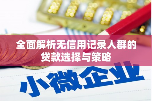 井陉矿区全面解析无信用记录人群的贷款选择与策略